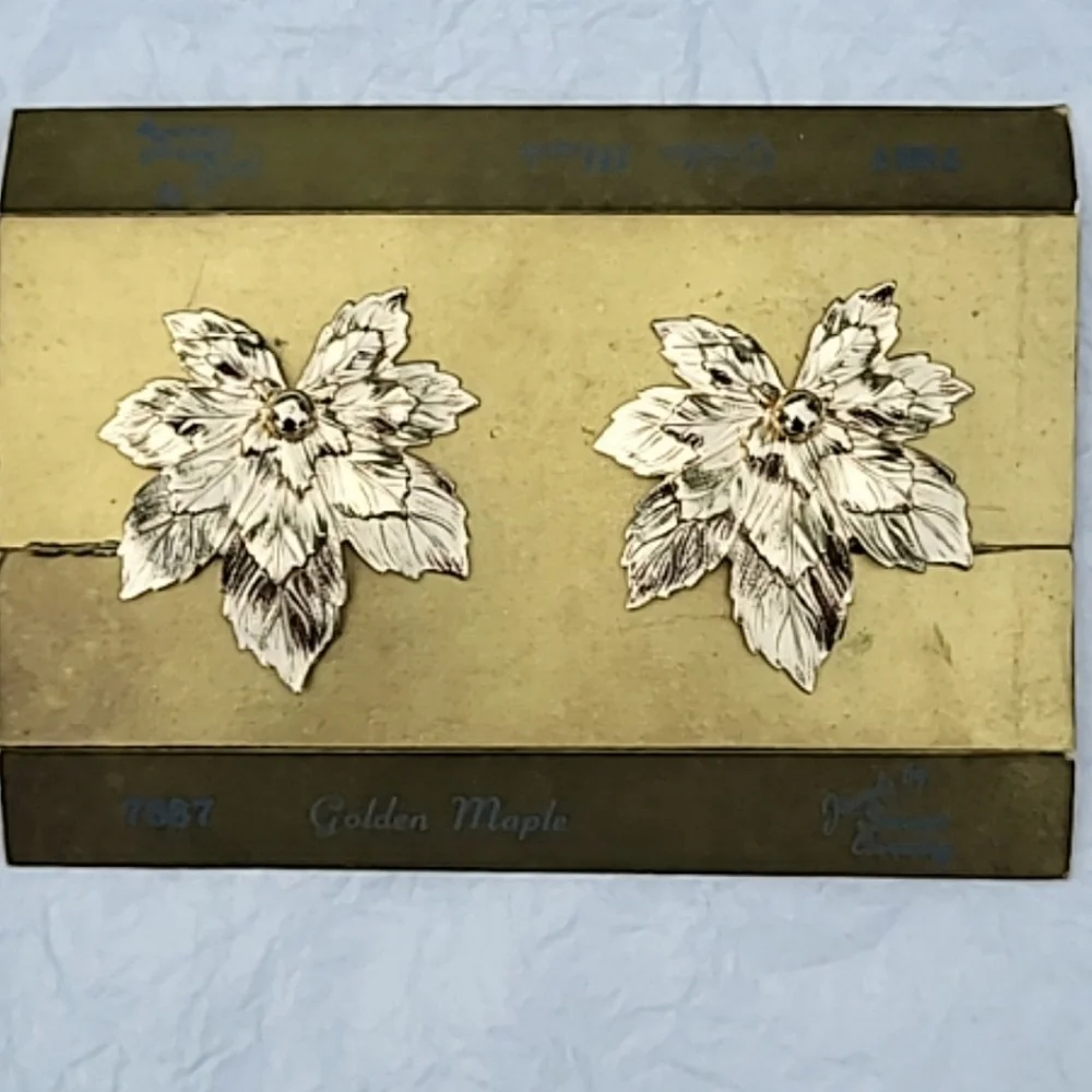 SARAH COVENTRY "GOLDEN MAPLE" EARRINGS - ORIGINAL CARD - Picture 4 of 6